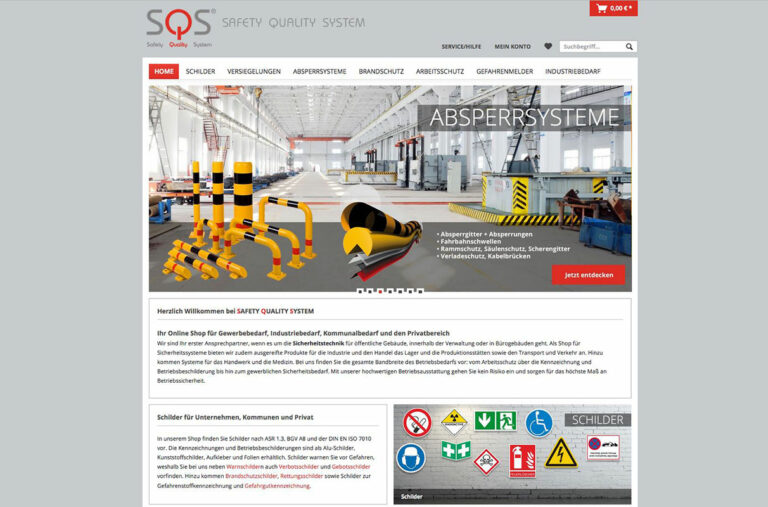 SQS-Shop.de: neuer Onlineshop mit großem Produktportfolio innerhalb der Sicherheitstechnik
