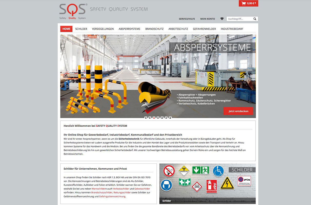 SQS-Shop.de: neuer Onlineshop mit großem Produktportfolio innerhalb der Sicherheitstechnik